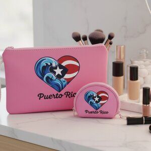 Organization Set - Makeup Pouch Wristlet Matching Coin Pouch